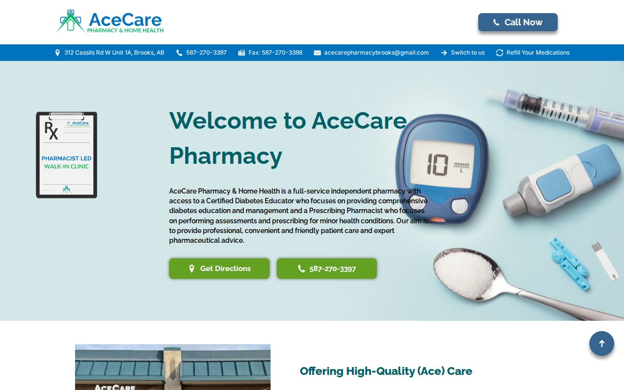 AceCare Pharmacy & Home Health | Walk-In-Clinic by Pharmacist in Brooks, Alberta